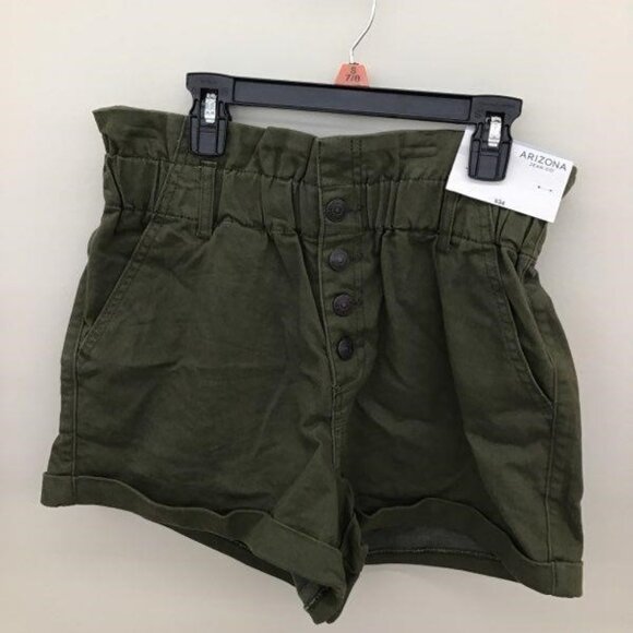 Size 9 High Rise Arizona Women's Shorts (Green) - Picture 1 of 3